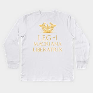 Legio I Macriana Liberatix Roman Legion Kids Long Sleeve T-Shirt